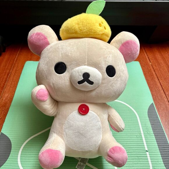 NWT SAN-X XL Rilakkuma Basketful of Lemon Collection set of 2 plushies 18” - Picture 3 of 4